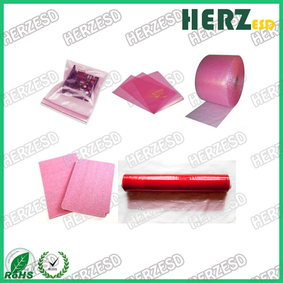 Chất liệu màng PE Túi che chắn ESD, Túi nhựa màu hồng Độ dày 0,075mm