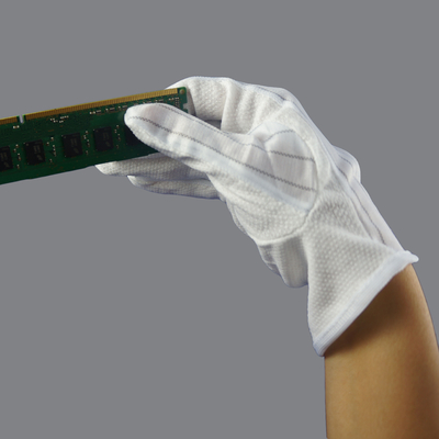 Khả năng thấm hút mồ hôi PVC ESD Găng tay chống tĩnh điện chấm