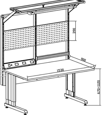 Mặt bàn làm việc chống tĩnh điện ESD bằng thép hạng nặng