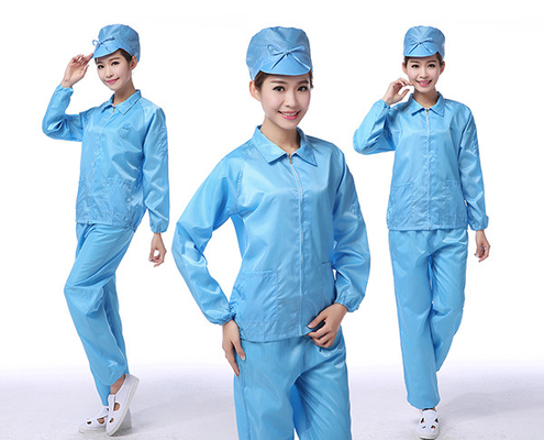 ESD Cleanroom Smock Jumpsuit Uniform Workwear Labcoat Bảo vệ áo khoác chống tĩnh Lab Coats ESD Suit Work Clothes