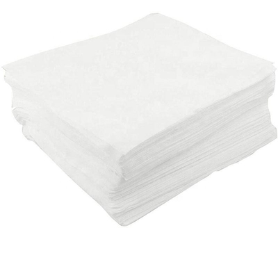 Phòng vệ sinh trắng giấy dùng một lần khăn lau không dệt 300pcs / gói 6 * 6inch