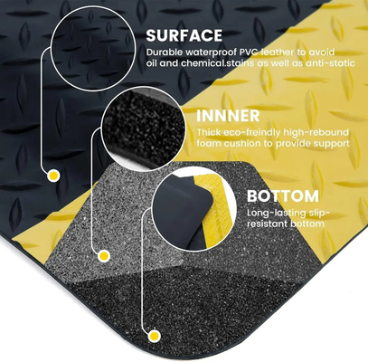 Vàng Và Đen cao su ESD fWith PVC / EPDM Foam / Vật liệu cao su
