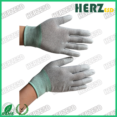 ESD sợi carbon Găng tay PU Palm Fit Găng tay an toàn Găng tay làm việc