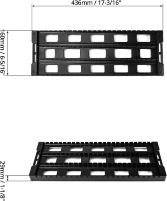 Cửa sổ chống tĩnh mạch ESD Cửa sổ bán hàng Cửa sổ PCB nhựa màu đen, 25 khe cắm Cung cấp Cung cấp bảng mạch