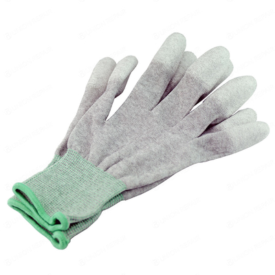 ESD sợi carbon Găng tay PU Đầu găng tay an toàn chống tĩnh