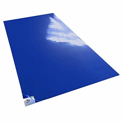 Ống dán Ống dán 30 tấm / gói Blue Cleanroom Floor Mats Remove Dirt For Laboratory Hospital Shoes