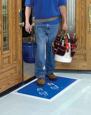 Ống dán Ống dán 30 tấm / gói Blue Cleanroom Floor Mats Remove Dirt For Laboratory Hospital Shoes