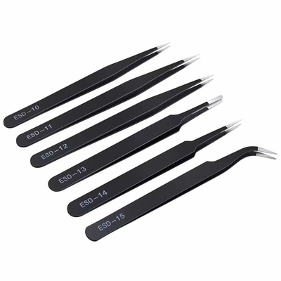 Thép không gỉ ESD Anti-static Pincer Electronics Anti-static Clearnroom Pinzers Độ chính xác cao