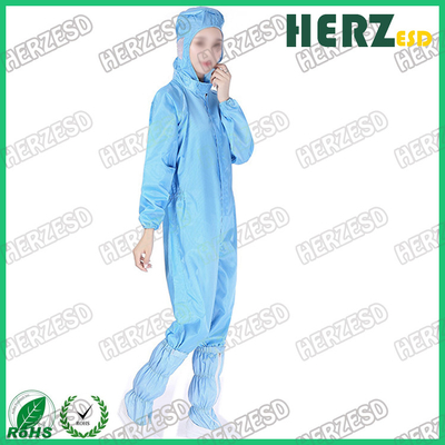 ESD Lab Zip Up Hooded Anti Static Jumpsuit Coverall