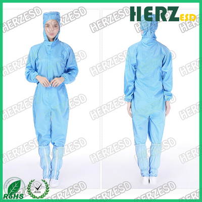 ESD Lab Zip Up Hooded Anti Static Jumpsuit Coverall
