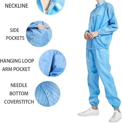 Phòng sạch ESD Áo cho phòng thí nghiệm chống tĩnh mạch Áo cho phòng thí nghiệm