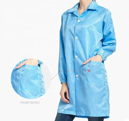 Áp áo chống tĩnh toàn bộ áo choàng ESD quần áo chống bụi quần áo ESD tái sử dụng áo choàng quần áo làm việc áo khoác