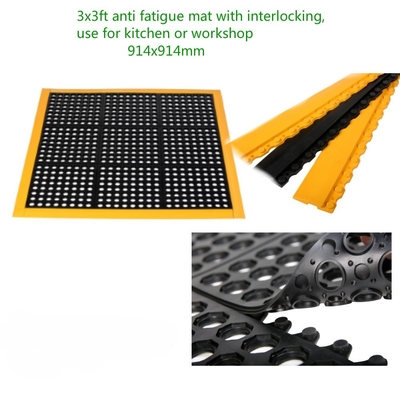 Khóa không trượt cao su Sith lỗ thoát nước lỗ cao su Ramp Mat cuộn với lỗ