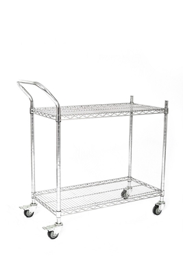 Thép không gỉ tùy chỉnh ESD Wire Shelf Trolley Cart Mesh Storage Antistatic Wire Trolley