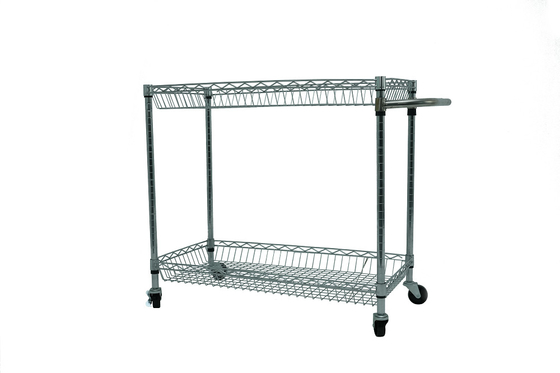 Thép không gỉ tùy chỉnh ESD Wire Shelf Trolley Cart Mesh Storage Antistatic Wire Trolley
