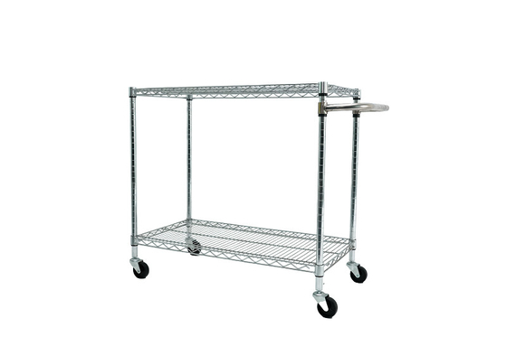 Thép không gỉ tùy chỉnh ESD Wire Shelf Trolley Cart Mesh Storage Antistatic Wire Trolley