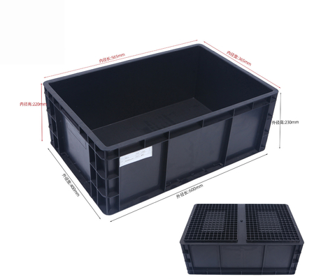 600 * 400mm hộp nhựa ESD hộp lưu trữ ESD hộp dẫn điện cho các bộ phận điện tử