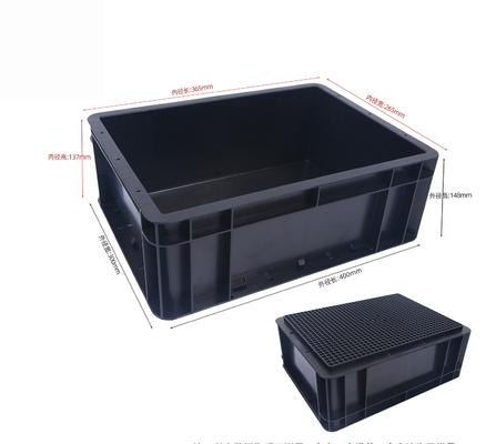 400x300mm Khối lưu trữ Khối lưu trữ nhựa công nghiệp có thể xếp chồng lên nhau
