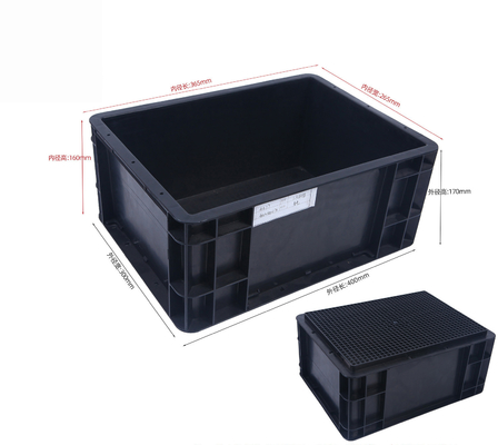 400x300mm Khối lưu trữ Khối lưu trữ nhựa công nghiệp có thể xếp chồng lên nhau