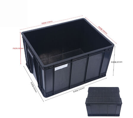 Thùng chứa xếp chồng ESD bằng nhựa dẫn điện chống tĩnh điện