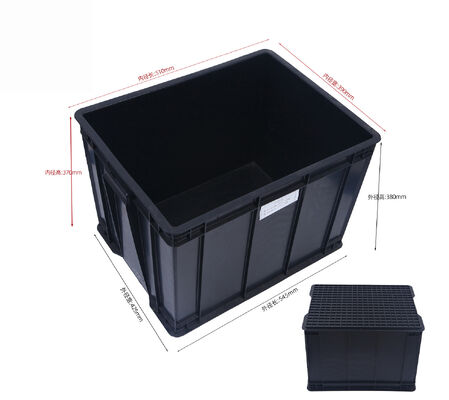 Thùng chứa xếp chồng ESD bằng nhựa dẫn điện chống tĩnh điện