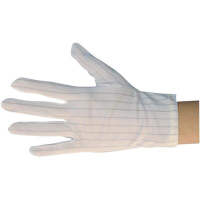 Chi phí thấp phòng sạch Điện tử An toàn công nghiệp Lint miễn phí trắng Anti-Static Strip Polyester ESD Gloves Công việc