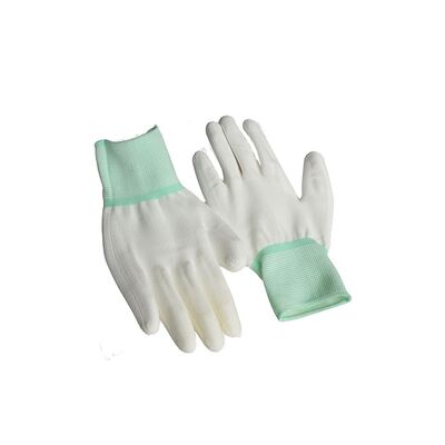 ESD Găng tay dẫn điện Polyester Găng tay chống tĩnh Công việc chống trượt Carbon PU Tip Palm Fit