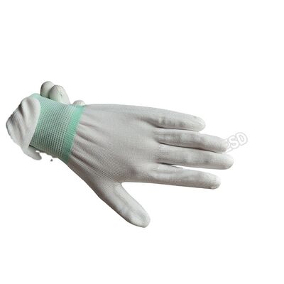 ESD Găng tay dẫn điện Polyester Găng tay chống tĩnh Công việc chống trượt Carbon PU Tip Palm Fit