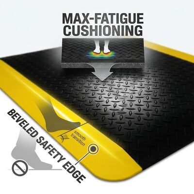 ESD chống mệt mỏi cao su nệm bong bóng trên cùng màu đen tĩnh phân tán sàn nệm cho các trạm lắp ráp điện tử