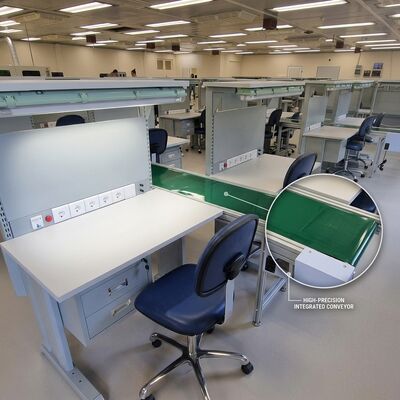 Bàn làm việc ESD phòng thí nghiệm chịu tải nặng, bàn chống tĩnh điện có thể điều chỉnh cho trạm sửa chữa điện tử