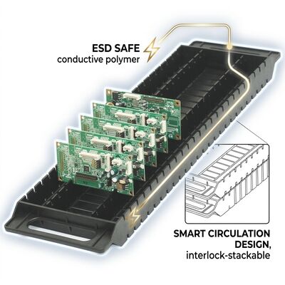 Giá đỡ lưu trữ PCB ESD bằng thép bền cho xử lý bảng mạch SMT