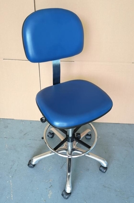 Ghế màu xanh an toàn ESD / Ghế tản nhiệt tĩnh với xích nối đất