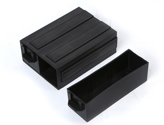 Loại ngăn kéo nhựa màu đen Hộp đựng thành phần ESD Hộp đựng thùng chống tĩnh điện