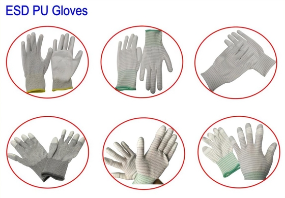 Găng tay phủ lòng bàn tay ESD với lòng bàn tay Găng tay an toàn chống tĩnh điện ESD Găng tay phủ ngón tay ESD