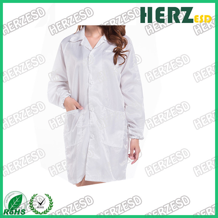 Phòng vệ sinh Phòng thí nghiệm may mặc ESD Áo mặc đồng phục chống bụi Áo làm việc chống tĩnh