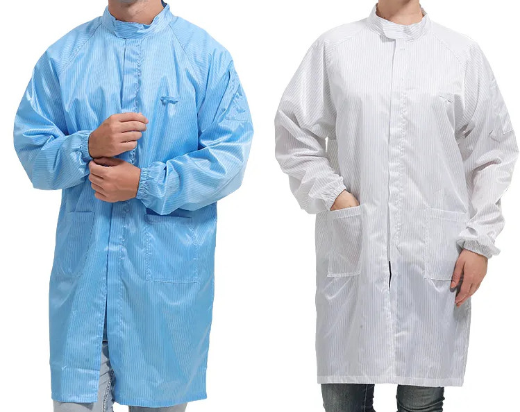 Áp áo chống tĩnh toàn bộ áo choàng ESD quần áo chống bụi quần áo ESD tái sử dụng áo choàng quần áo làm việc áo khoác