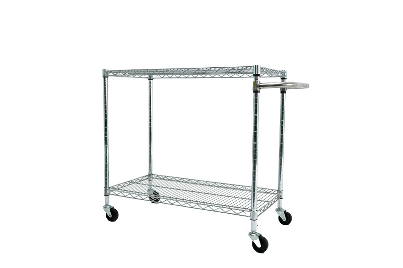 Thép không gỉ tùy chỉnh ESD Wire Shelf Trolley Cart Mesh Storage Antistatic Wire Trolley