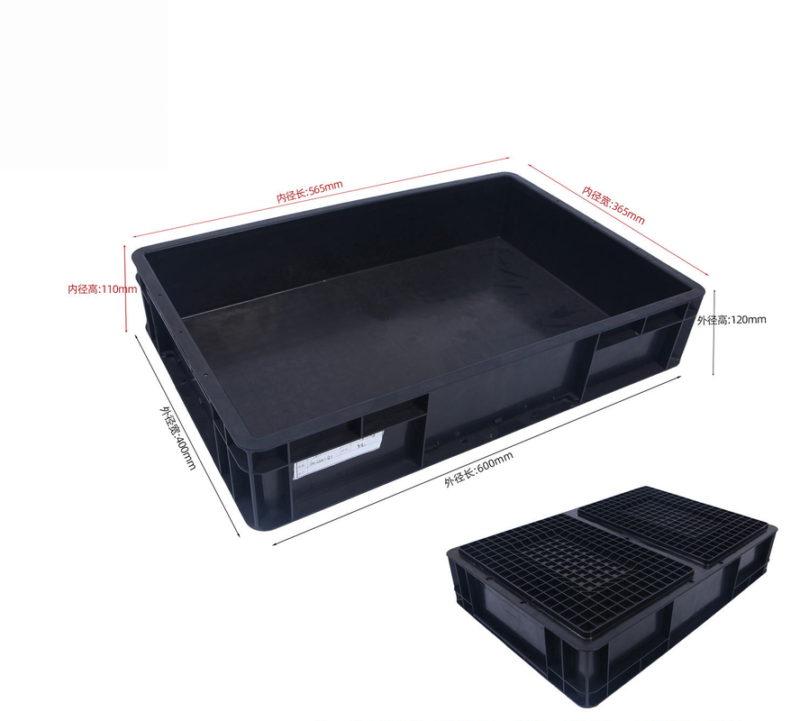600 * 400mm hộp nhựa ESD hộp lưu trữ ESD hộp dẫn điện cho các bộ phận điện tử