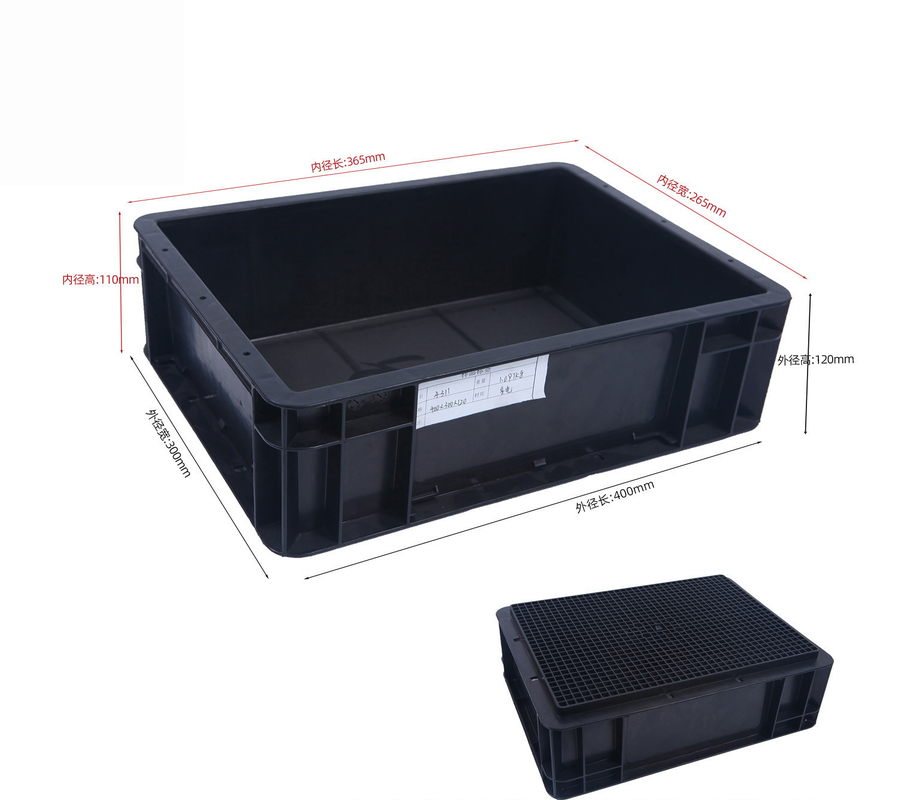 400x300mm Khối lưu trữ Khối lưu trữ nhựa công nghiệp có thể xếp chồng lên nhau