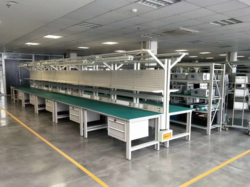 Đường dây sản xuất lắp ráp ESD Bàn làm việc Xưởng công nghiệp Bàn